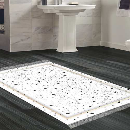 Kaymaz Taban Djt Banyo Halısı Trend Saçaklı Modern M12366 Krem