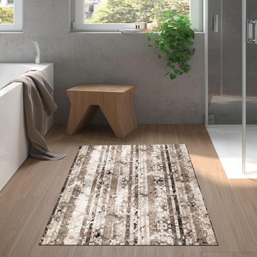 Kaymaz Taban Djt Banyo Halısı Yıldız Deri Modern Mu147 Renkli