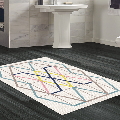 Kaymaz Taban Djt Banyo Halısı Trend Modern P1525 Renkli