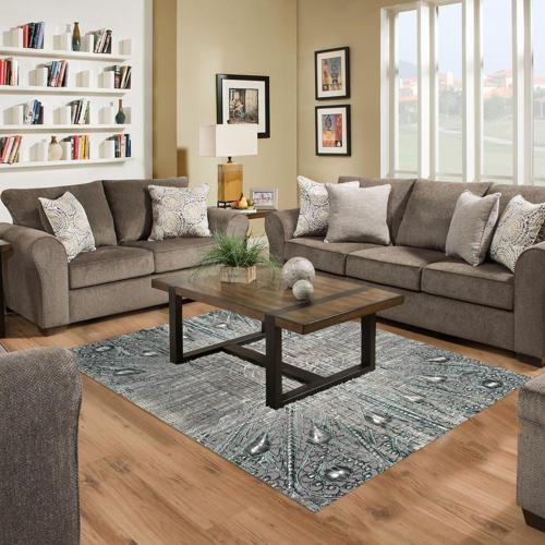 Kaymaz Taban Djt Salon Halısı Star Pamuk Modern 743 Mavi