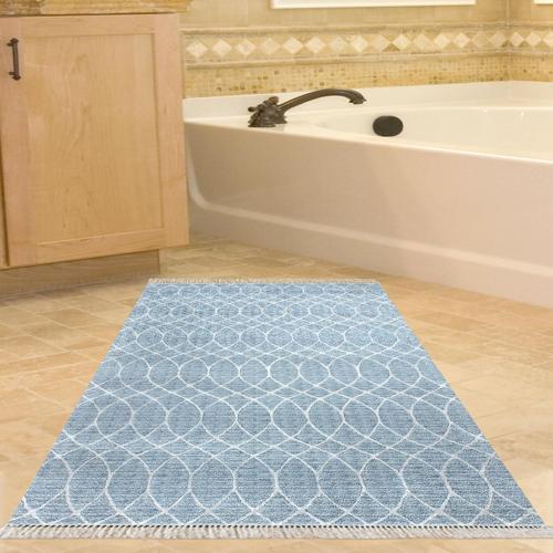 Kaymaz Taban Djt Banyo Halısı Trend Saçaklı İskandinav F5084 Gri