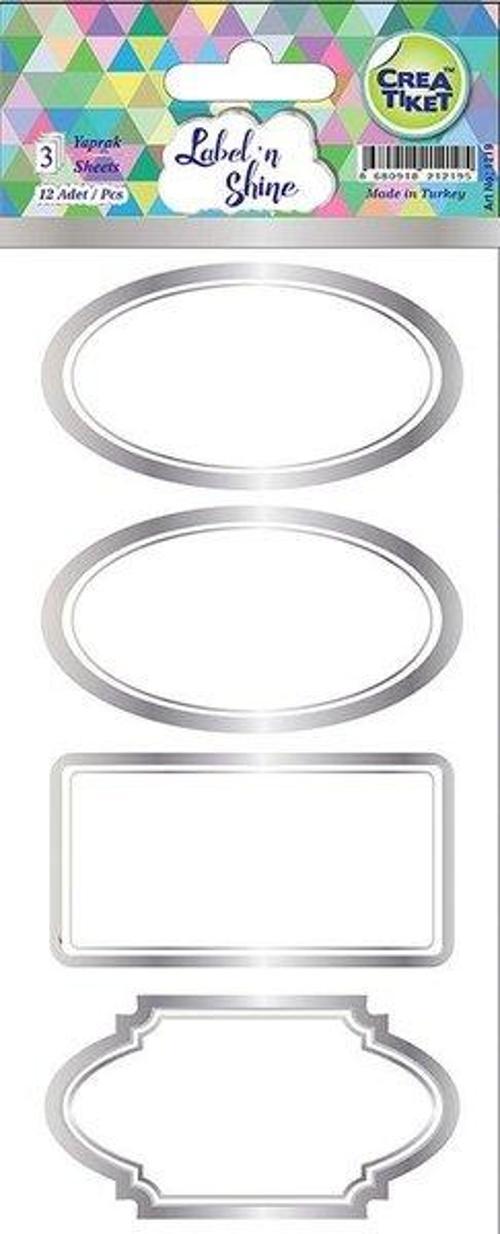 1219 Yaldızlı Karışık Silver Etiket