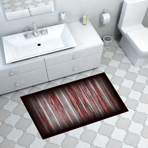 Kaymaz Taban Djt Banyo Halısı Yıldız Deri Modern 1693 Siyah Bordo