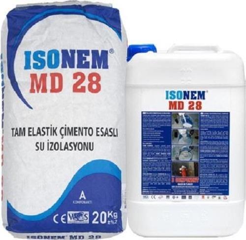 İsonem Md28 Tam Elastik Çimento Esaslı Su İzolasyonu 20+10 Kg