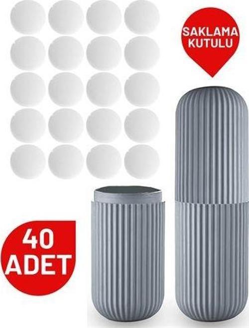 40 Adet Tablet Güve Topu Naftalin Kutulu Set
