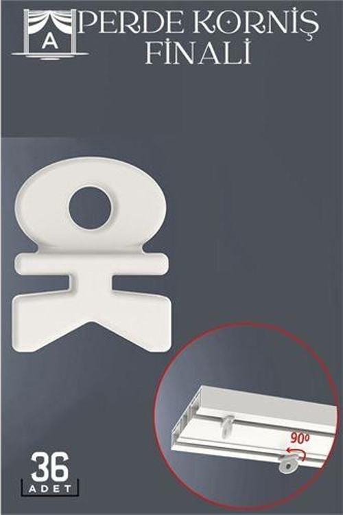Perde Korniş Finali Sonu 36 Adet CraftMe Design