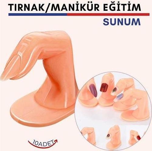 Protez Tırnak Manikür Eğitim ve Sunum Parmakları 10 adet