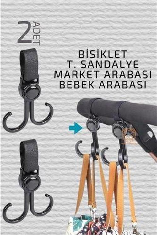 Bebek Arabası Askısı Market Arabası Bisiklet T.Sandalye Askısı 2 ADET