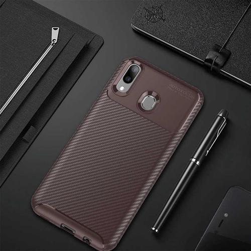 Huawei Y7 Prime 2019 Kılıf Darbe Emici Uzun Ömürlü Parmak İzi Yapmaz Karbon Tasarım Negro Kılıf