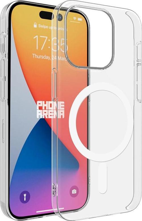 Apple iPhone 14 Pro Max Kılıf Zore Magsafe Şarj Özellikli Şeffaf Tek Kamera Çerçeveli Porto Kapak