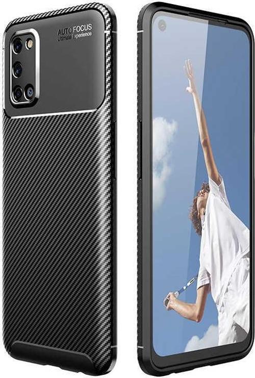 Oppo A72 Kılıf Darbe Emici Uzun Ömürlü Parmak İzi Yapmaz Karbon Tasarım Negro Kılıf