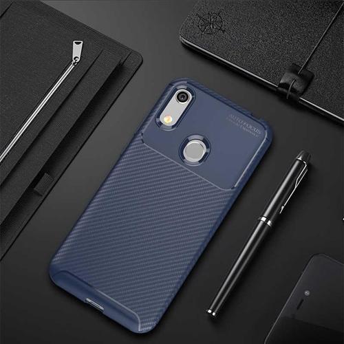 Huawei Honor 8A Kılıf Darbe Emici Uzun Ömürlü Parmak İzi Yapmaz Karbon Tasarım Negro Kılıf