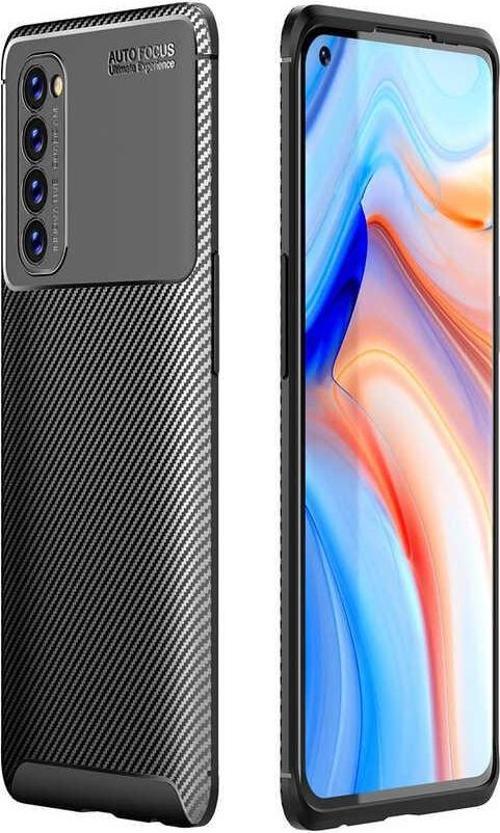 Oppo Reno 4 Pro 4G Kılıf Darbe Emici Uzun Ömürlü Parmak İzi Yapmaz Karbon Tasarım Negro Kılıf