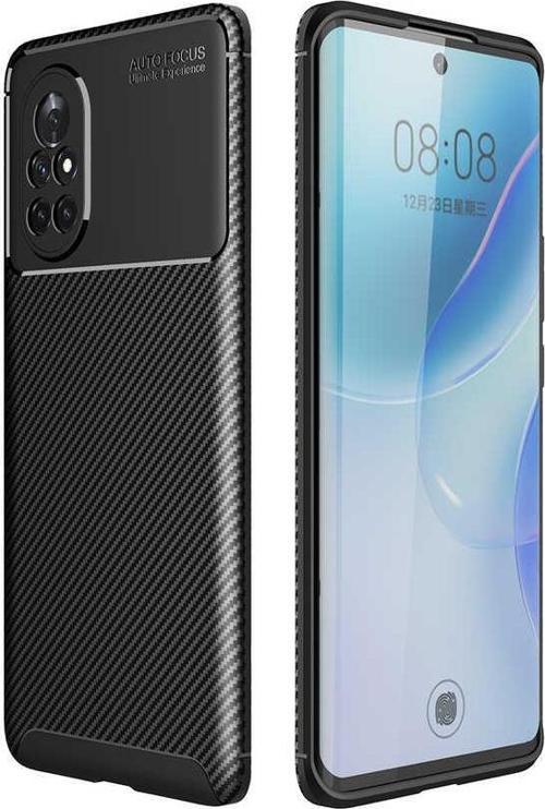Huawei Nova 8İ Kılıf Darbe Emici Uzun Ömürlü Parmak İzi Yapmaz Karbon Tasarım Negro Kılıf
