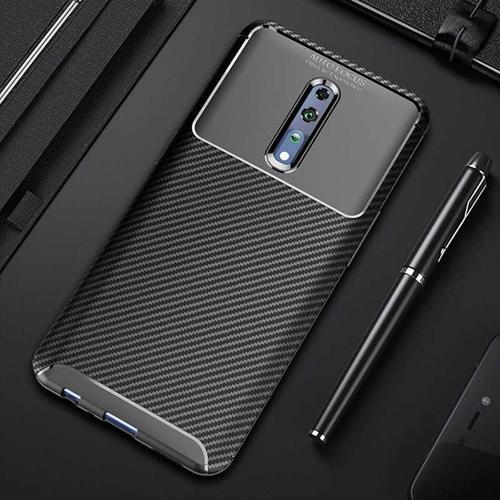 Oppo Reno Z Kılıf Darbe Emici Uzun Ömürlü Parmak İzi Yapmaz Karbon Tasarım Negro Kılıf