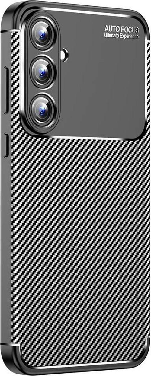 Samsung Galaxy A35 Kılıf Darbe Emici Uzun Ömürlü Parmak İzi Yapmaz Karbon Tasarım Negro Kılıf