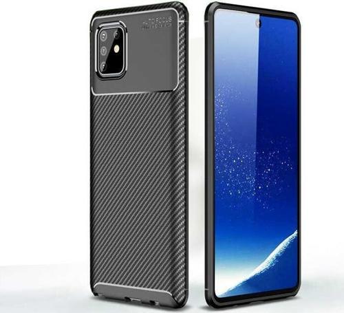 Samsung Galaxy A81 Kılıf Darbe Emici Uzun Ömürlü Parmak İzi Yapmaz Karbon Tasarım Negro Kılıf