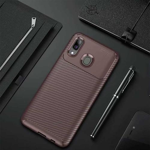 Samsung Galaxy A10S Kılıf Darbe Emici Uzun Ömürlü Parmak İzi Yapmaz Karbon Tasarım Negro Kılıf