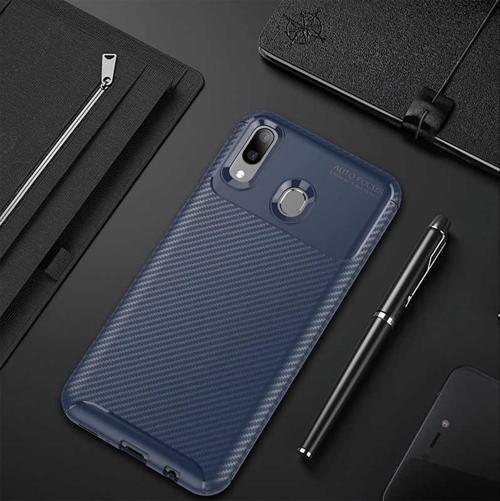 Samsung Galaxy M20 Kılıf Darbe Emici Uzun Ömürlü Parmak İzi Yapmaz Karbon Tasarım Negro Kılıf