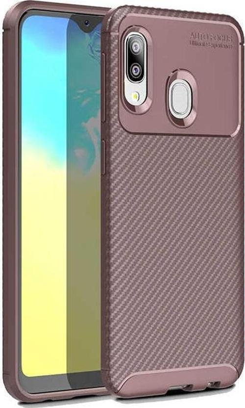 Samsung Galaxy A20E Kılıf Darbe Emici Uzun Ömürlü Parmak İzi Yapmaz Karbon Tasarım Negro Kılıf