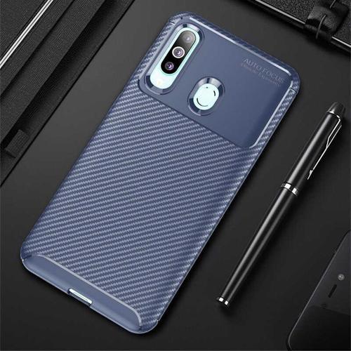 Samsung Galaxy A20S Kılıf Darbe Emici Uzun Ömürlü Parmak İzi Yapmaz Karbon Tasarım Negro Kılıf