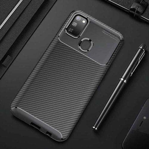 Samsung Galaxy M30S Kılıf Darbe Emici Uzun Ömürlü Parmak İzi Yapmaz Karbon Tasarım Negro Kılıf