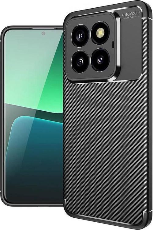 Xiaomi Mi 14 Pro Kılıf Darbe Emici Uzun Ömürlü Parmak İzi Yapmaz Karbon Tasarım Negro Kılıf