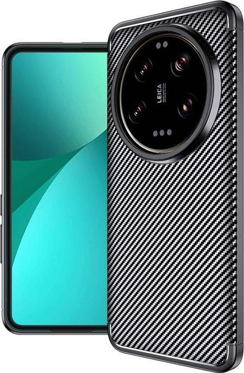 Xiaomi Mi 14 Ultra Kılıf Darbe Emici Uzun Ömürlü Parmak İzi Yapmaz Karbon Tasarım Negro Kılıf
