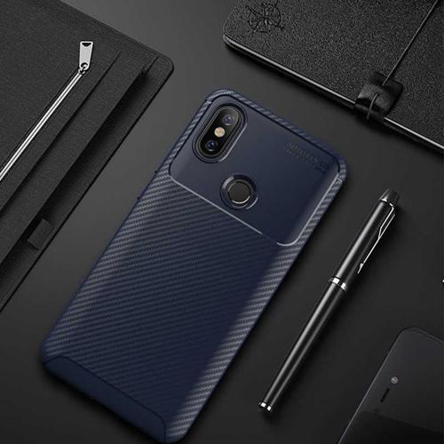 Xiaomi Mi A2 Lite Kılıf Darbe Emici Uzun Ömürlü Parmak İzi Yapmaz Karbon Tasarım Negro Kılıf