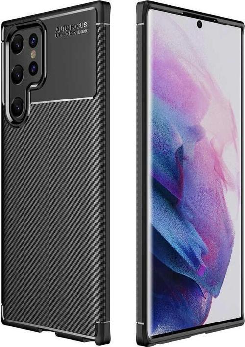 Samsung Galaxy S22 Ultra Kılıf Darbe Emici Uzun Ömürlü Parmak İzi Yapmaz Karbon Tasarım Negro Kılıf