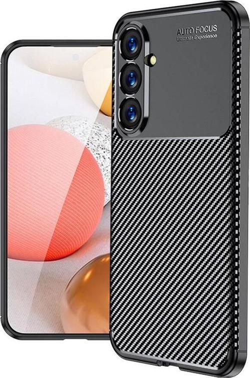 Samsung Galaxy S23 FE Kılıf Darbe Emici Parmak İzi Yapmaz Karbon Tasarım Negro Kılıf