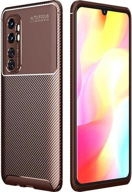 Xiaomi Mi Note 10 Lite Kılıf Darbe Emici Uzun Ömürlü Parmak İzi Yapmaz Karbon Tasarım Negro Kılıf