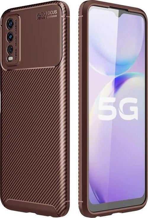 Vivo Y20 Kılıf Darbe Emici Uzun Ömürlü Parmak İzi Yapmaz Karbon Tasarım Negro Kılıf