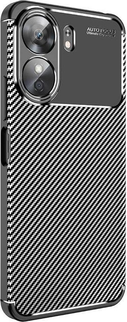 Xiaomi Redmi 13C Kılıf Darbe Emici Uzun Ömürlü Parmak İzi Yapmaz Karbon Tasarım Negro Kılıf