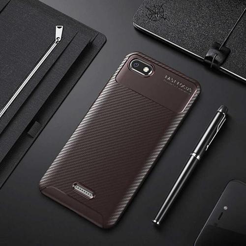 Xiaomi Redmi 6A Kılıf Darbe Emici Uzun Ömürlü Parmak İzi Yapmaz Karbon Tasarım Negro Kılıf