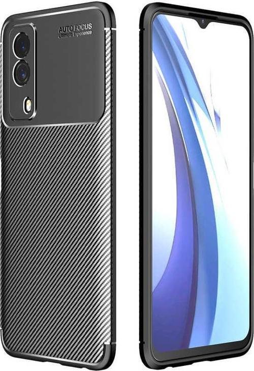 Vivo Y53S 4G Kılıf Darbe Emici Uzun Ömürlü Parmak İzi Yapmaz Karbon Tasarım Negro Kılıf