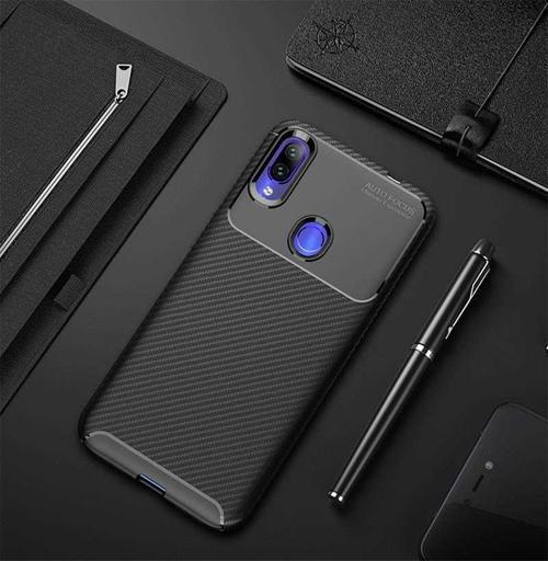 Xiaomi Redmi Note 7 Kılıf Darbe Emici Uzun Ömürlü Parmak İzi Yapmaz Karbon Tasarım Negro Kılıf