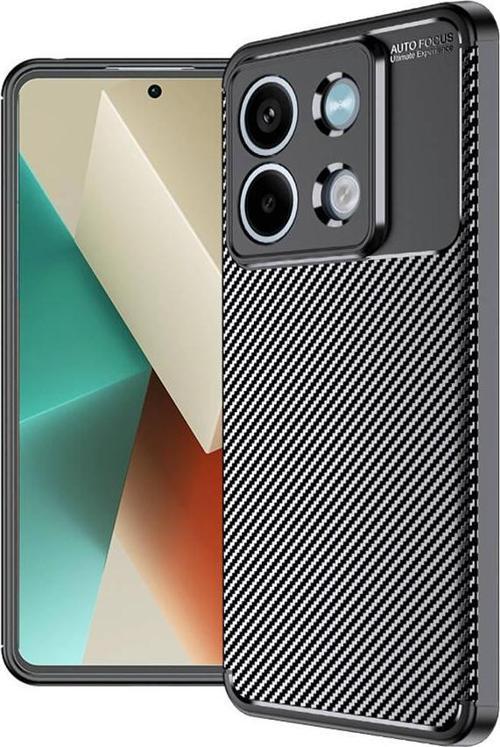 Xiaomi Redmi Note 13 5G Kılıf Darbe Emici Parmak İzi Yapmaz Karbon Tasarım Negro Kılıf