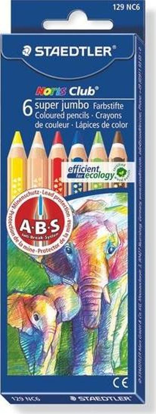 Noris Clup Üçgen Süper Jumbo 6'lı Kuru Boya Seti
