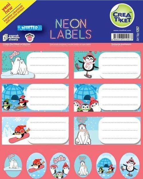 Neon Çıkartma Winter Etiket