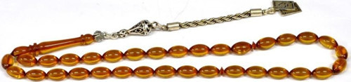 Ateş Kehribar Tesbih 6*10 mm (khr-10979)
