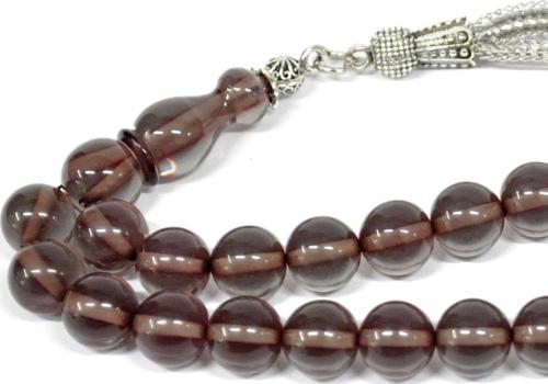 Ateş Kehribar Tesbih Küre Kesim (Khr 10714)