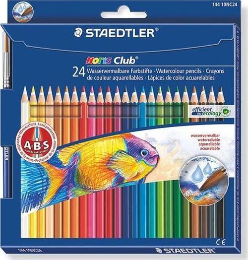 Noris Clup Aquarell 24'lü Fırça Hediyeli Kuru Boya