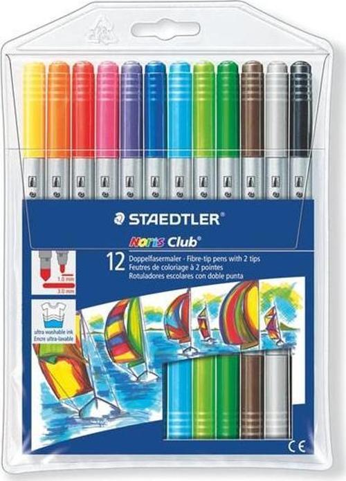 Noris Clup 3.0 ve 1.0 mm Çift Uçlu Keçeli Kalem Seti