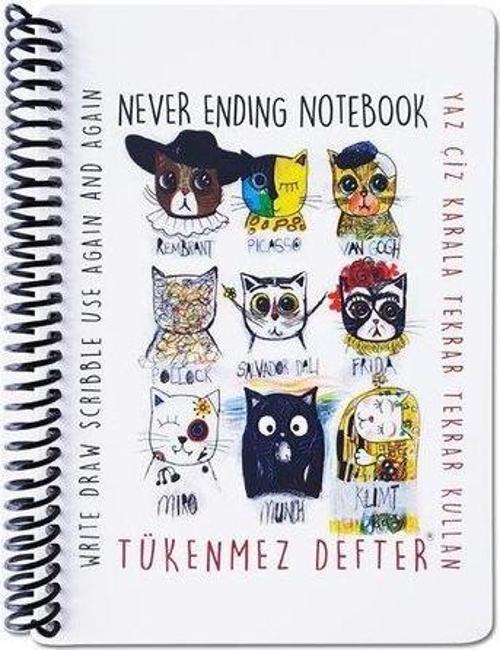 Ressam Kediler Tükenmez Not Defteri