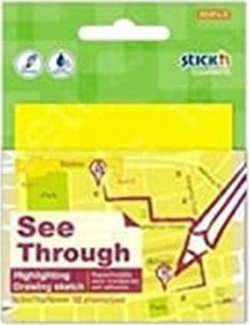 Stıckn Yapışkanlı Not Kağıdı Yarı Saydam 50 Yp 76x76 Neon Sarı 21709