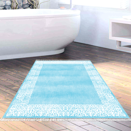 Kaymaz Taban Djt Banyo Halısı Yıldız Deri Saçaklı Modern 1460 Gri