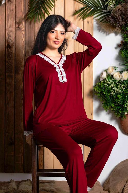 Uzun Kollu Bambu Anne Pijama Takımı- Genç Anne Serisi