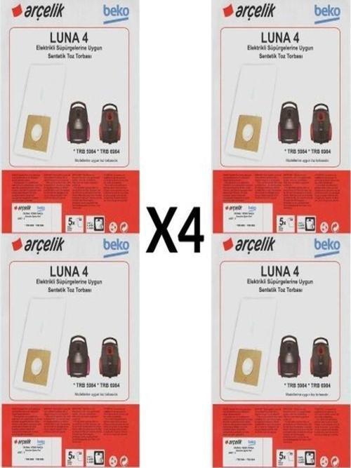 Eticaretarena 4 Paket 20 Adet Trb 5984 Süpürge Modeli Toz Torbası Trb5984