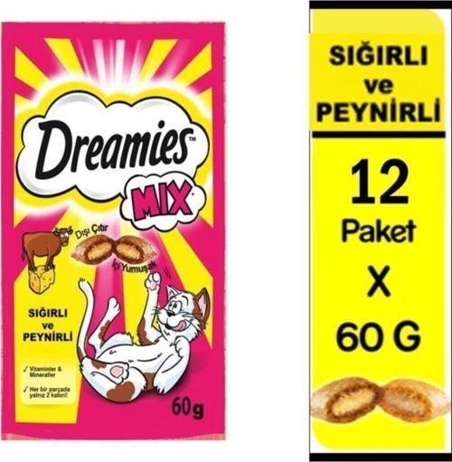 Mix Biftekli Ve Peynirli Kedi Ödül Maması 12x60 gr